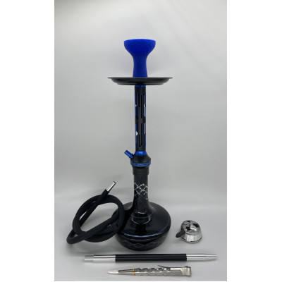 Кальян Deluxe 559 black-blue 60см полный комплект