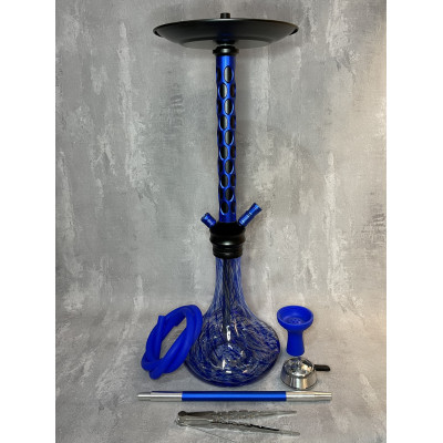 Кальян Deluxe 3D blue-black 80см полный комплект