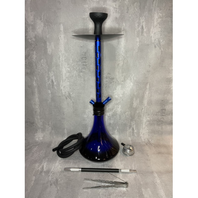 Кальян Deluxe 3D cube 502 blue-black 80см полный комплект