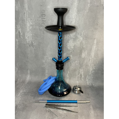 Кальян Deluxe 3D Medium 63 см sky blue полный комплект