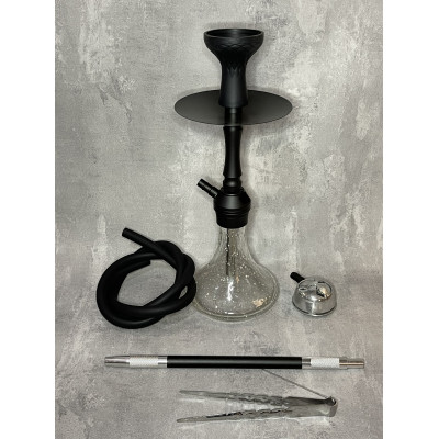 Кальян Deluxe 508 black 50 см светящаяся колба полный комплект