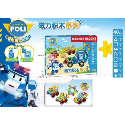 Конструктор детский магнитный Robocar Poli 3511