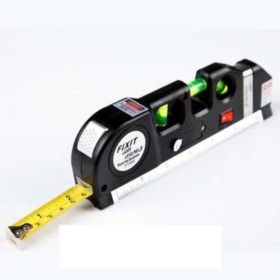 Лазерний рівень, нівелір Laser Level PRO 3 4в1, бульбашковий з вбудованою рулеткою, лінійкою