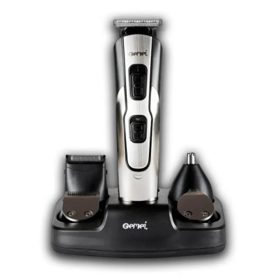 Триммер для стрижки Gemei GM-592 10 в 1 машинка для волос бороды усов серый