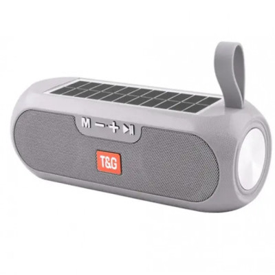 Портативная беспроводная Bluetooth колонка TG-182 с солнечной панелью gray