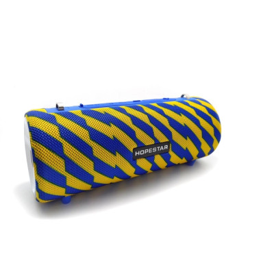 Портативная беспроводная Bluetooth колонка Hopestar H39 blue-yellow