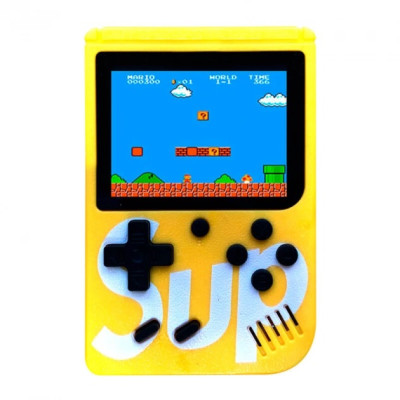 Портативная игровая приставка SUP Game Box на 400 игр желтый