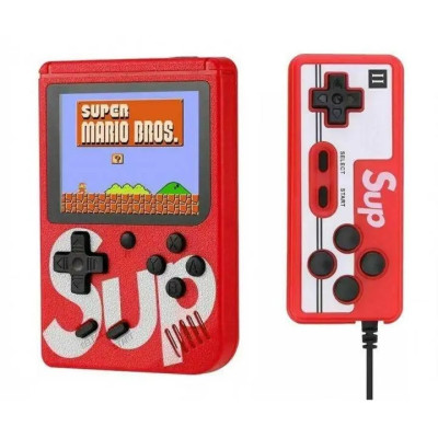 Портативная игровая приставка с джойстиком SUP Game Box на 400 игр красная
