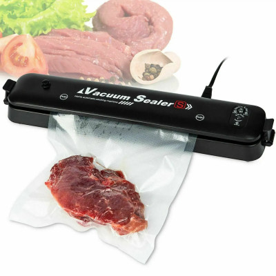 Вакуумный упаковщик для продуктов Vacuum Sealer 90W вакууматор ручной бытовой чёрный
