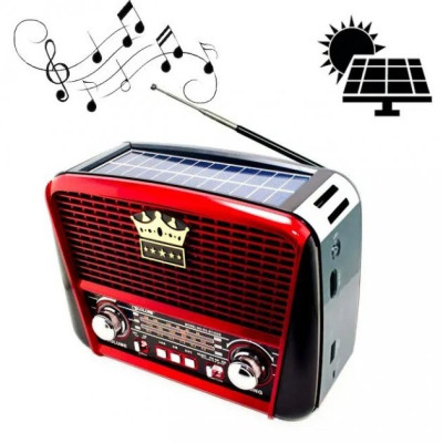 Радіоприймач Golon RX-455S з mp3 та сонячною панеллю