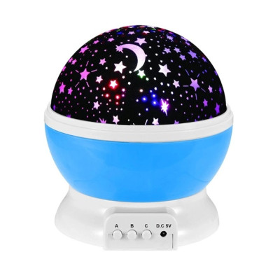 Ночник светильник проектор звездное небо Star Master New Big бело-голубой
