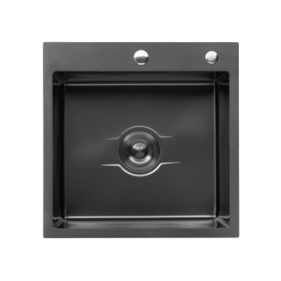 Кухонная мойка KRONER Derby KRP PVD - 5050HM (2,5/0,5 мм)
