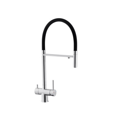 Смеситель кухонный Kroner (KRP) Edelstahl Klassisch-ESG03815BLK