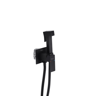 Смеситель скрытого монтажа для биде KRONER KRP Edelstahl Kubus-SCH053 c душевым гарнитуром