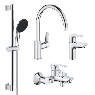 Набор смесителей для ванной комнаты и кухни Grohe QuickFix Start Edge UA202501SK
