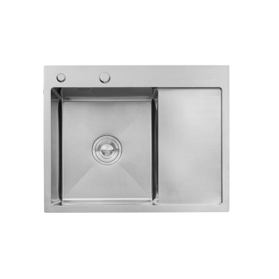 Кухонная мойка KRONER (KRP) Gebürstet - 6350LHM (3,0/1,0 мм)