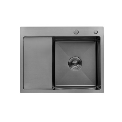 Кухонная мойка KRONER (KRP) Schwarze - 6350RHM PVD (3,0/1,0 мм)