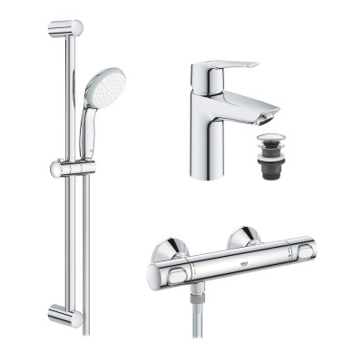 Набор смесителей 2 в 1 для ванной комнаты Grohe QuickFix Start S-Size 34841551TS