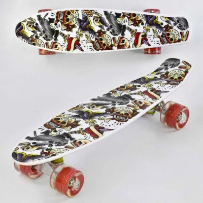 Скейт Пенни Борд Best Board Р 14209 черепа